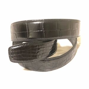 Stefano Ricci Double-Sided Polished/Matted Crocodile Leather Belt ($3,500 value)